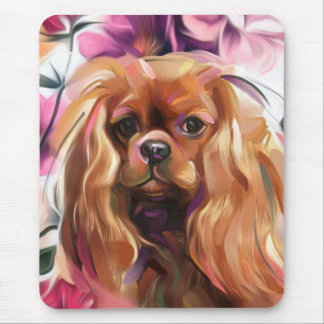 Mousepad Pasta do mouse Ruby Cavalier Dog Art