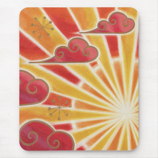 Mousepad Pasta do mouse sunset vertical (Frente)
