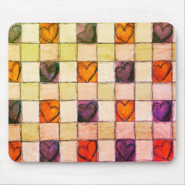 Mousepad Pasta do rato cor verde-roxa gingham