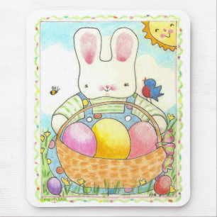 Mousepad Pasta do rato de coelho da Páscoa