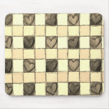 Pasta do rato Khaki tan creme gingham