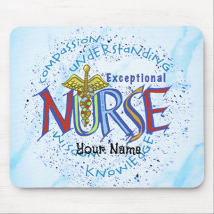 Mousepad Pasta excepcional do mouse Nurse Motto