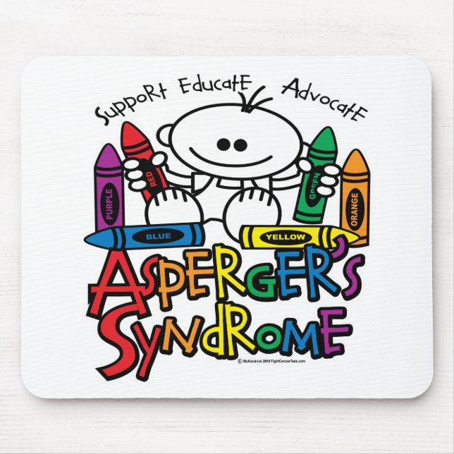Mousepad Pastéis da síndrome de Asperger (Frente)
