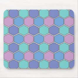 Mousepad Pastéis de padrões Honeycomb