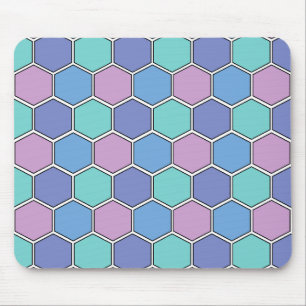 Mousepad Pastéis de padrões Honeycomb