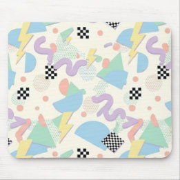 Mousepad Pastel Abstract Shapes Pattern Design