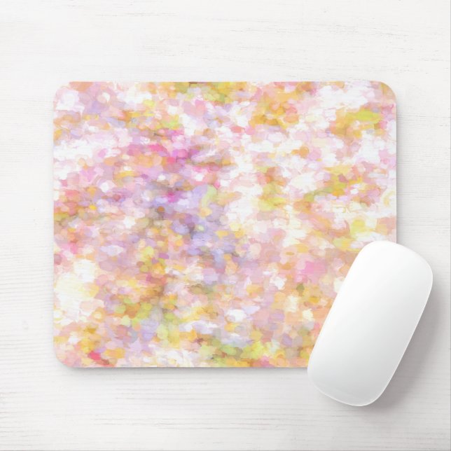 Mousepad Pastel Amarelo abstrato Art Pale (Com mouse)