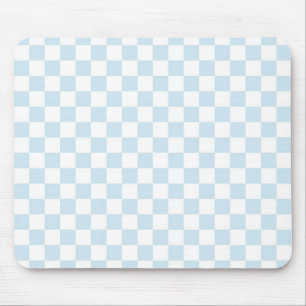 Mousepad Pastel Blue e White Checkerboard