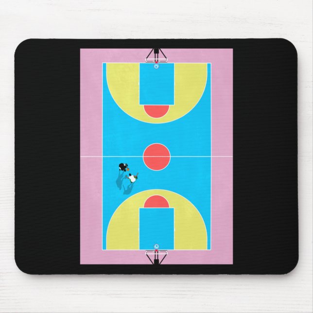 Mousepad Pastel Colors do Tribunal de Basquete (Frente)