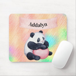 Mousepad Pastel de Aquarelas de Bebê Personalizado e Bonito