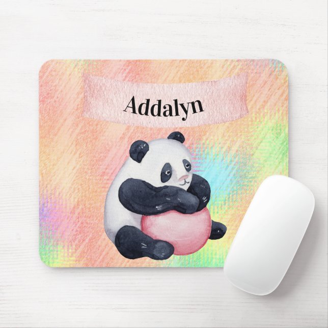 Mousepad Pastel de Aquarelas de Bebê Personalizado e Bonito (Com mouse)
