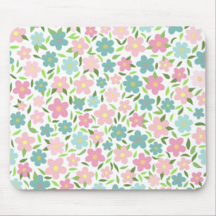 Mousepad Pastel Ditsy Floral Shabby Chic Coquette