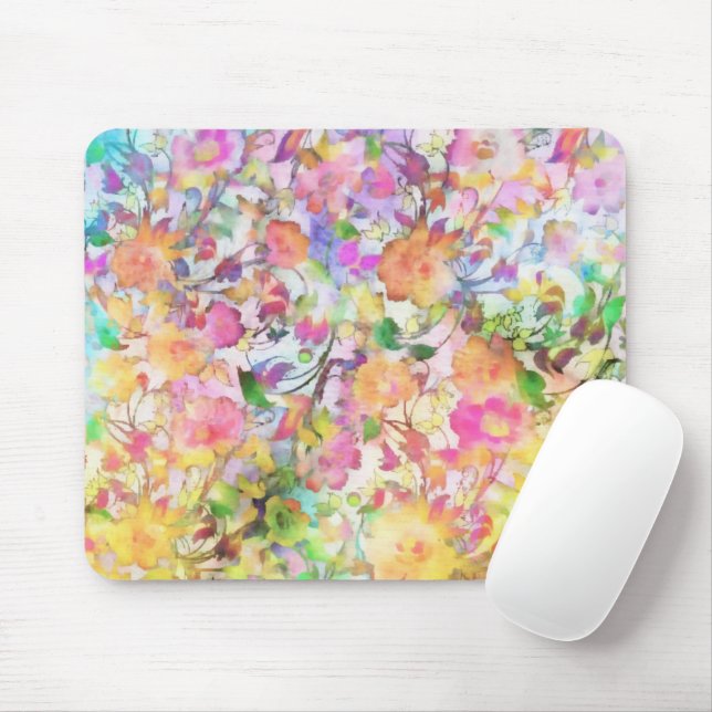 Mousepad Pastel floral (Com mouse)