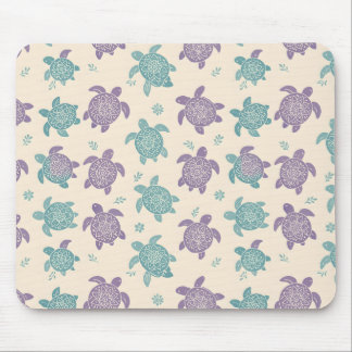 Mousepad Pastel Mandala Turtle Pattern