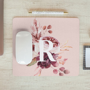 Mousepad Pastel moderno, cor-de-rosa e vermelhos, com