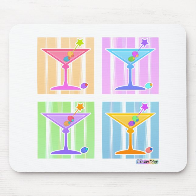 MOUSEPAD PASTEL POP ART MARTINIS (Frente)