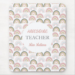 Mousepad Pastel Rainbow Com Professor Incrível De Padrões C