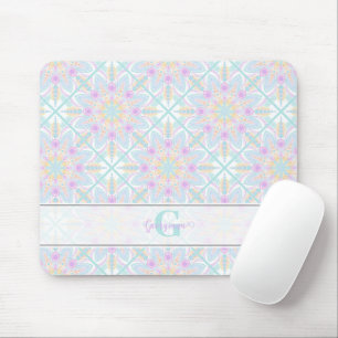 Mousepad Pastel Rainbow Floral Mandala Personalizado