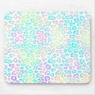Mousepad Pastel Rainbow Leopard Patterno