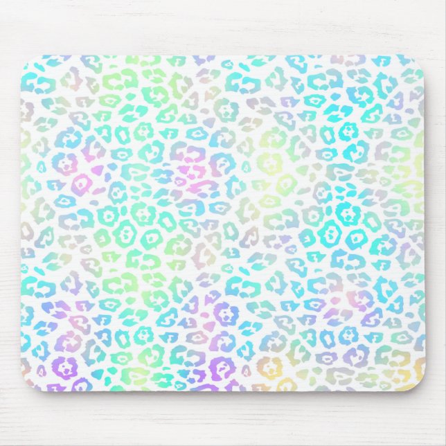 Mousepad Pastel Rainbow Leopard Patterno (Frente)