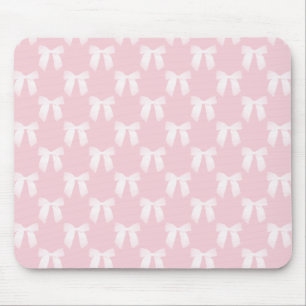 Mousepad Pastel Rosa Bebê Com Arcos Brancos