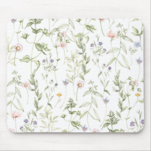 Mousepad Pastel Vintage Flowers