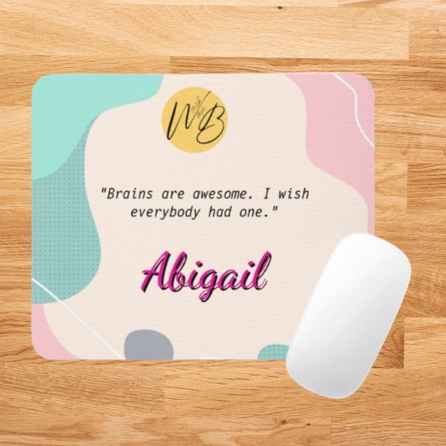 Mousepad Pastel Wave Personalizada Office Logo School (Criador carregado)