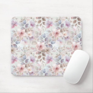 Mousepad pastilha floral de rato pastel para computadores