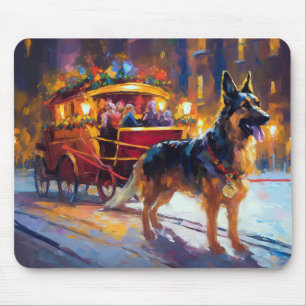 Mousepad Pastor Alemão Temporada de Natal