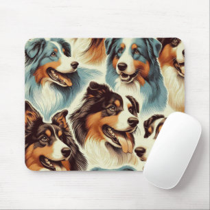 Mousepad Pastor australiano bonito e sem costura