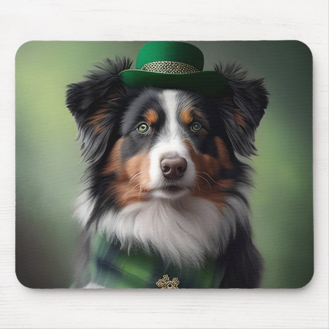 Mousepad pastor australiano dia de são patrício (Frente)