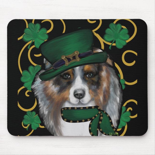 Mousepad Pastor Australiano St. Patty (Frente)