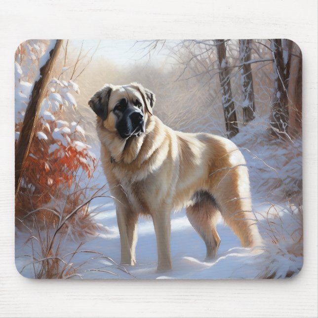 Mousepad Pastor da Anatólia Deixe Nevar Natal (Frente)