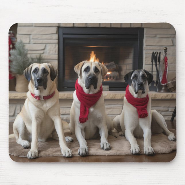 Mousepad Pastor da Anatólia junto à Lareira Natal (Frente)