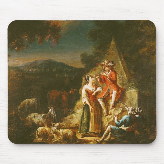 Mousepad Pastor que joga uma flauta (Frente)
