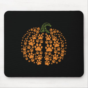 Mousepad Pata de Cães Imprimir Pumpkin Outono Amante de os
