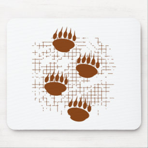 Mousepad Pata Do Cubo Do Urso Imprime Em Fundo Distante