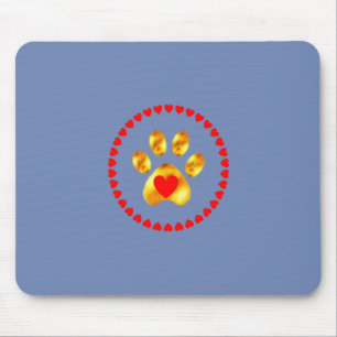 Mousepad Pata dourada elegante