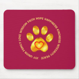 Mousepad Pata Dourada Moderna Fofa