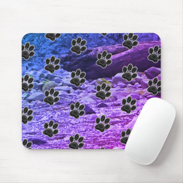 Mousepad Pata Negra Púrpura Púrpura Negra Pãozinha Pata Imp (Com mouse)