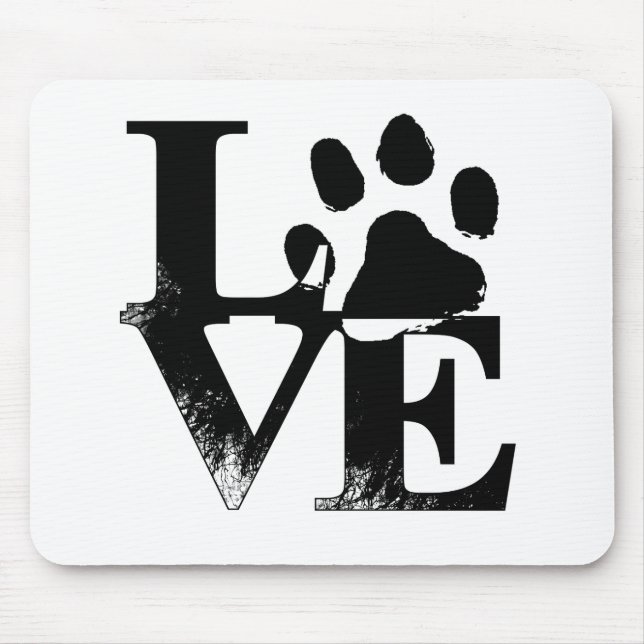 Mousepad Pata Simples De Amor De Pet (Frente)