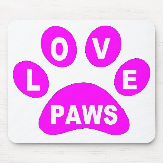 Mousepad Patas de Amor de Pata Rosa (Frente)