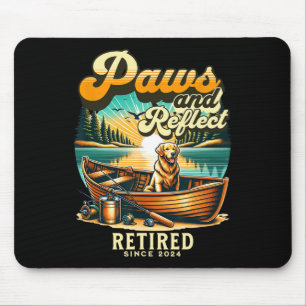 Mousepad Patas de Retriever Dourado de Aposentadoria e Refl