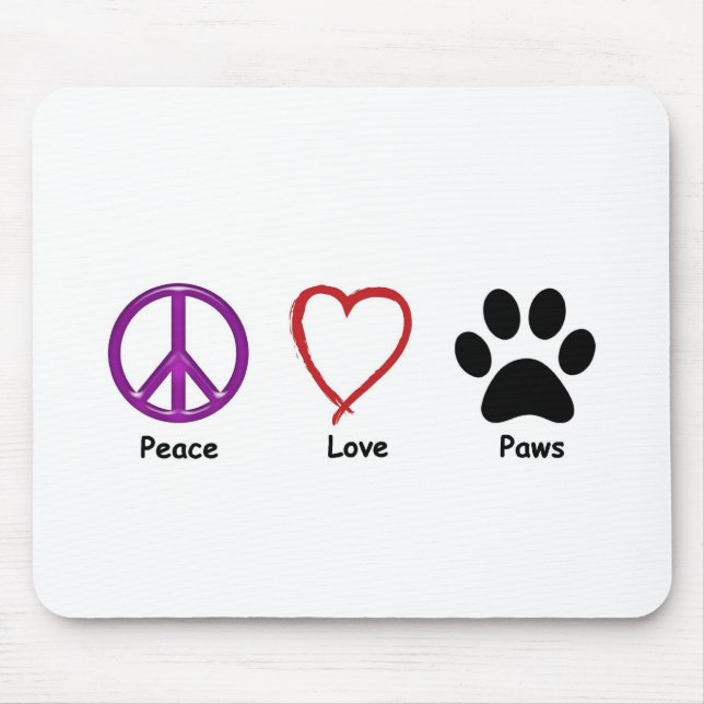 Mousepad Patas do amor da paz (Frente)