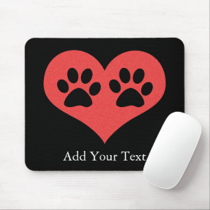 Mousepad Patas Impressas No Meu Coração por Shirley Taylor