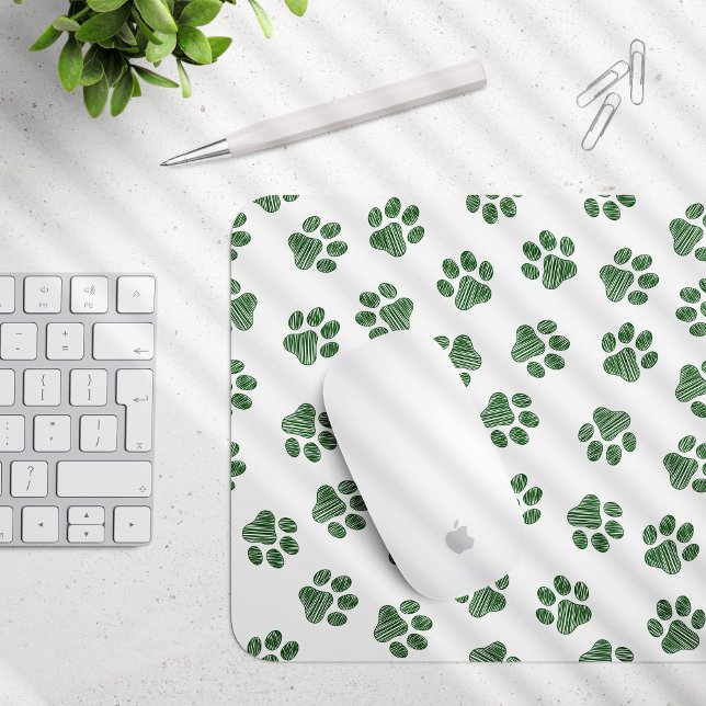 Mousepad patas, patas caninas, patas verdes (Criador carregado)