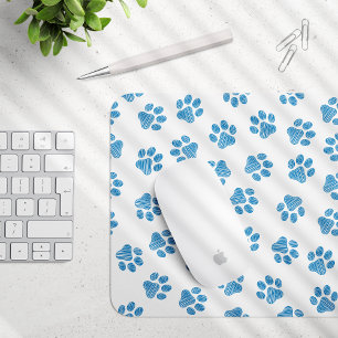 Mousepad patas, patas de cães, patas azuis
