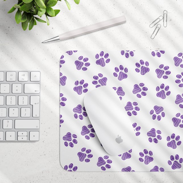 Mousepad patas, patas para cães, patas roxas (Criador carregado)