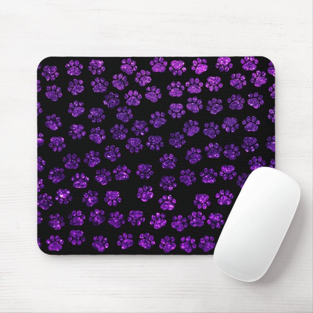 Mousepad Patas Roxas, Pás Luminosas, Lâmpadas Roxas, Cão (Com mouse)