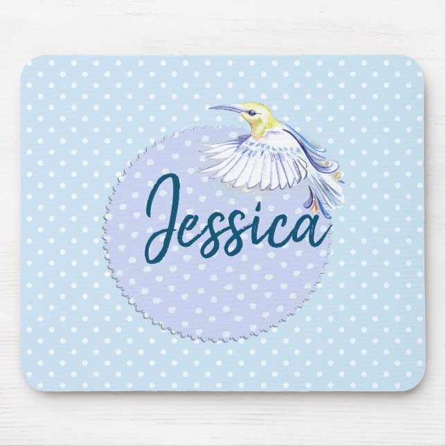 Mousepad Patch do Hummingbird sobre as Bolinhas (Frente)